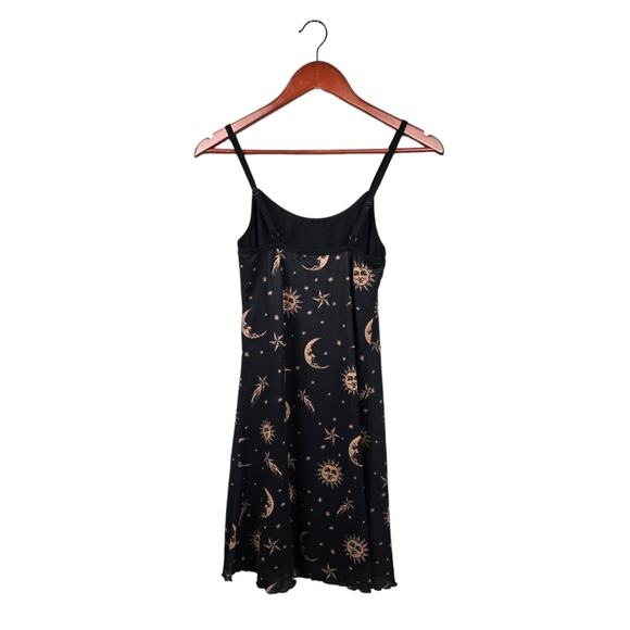 HOROSCOPEZ Witchy Spaghetti Strap Dress Black/Gold Womens Sz M Whimsy Goth Y2K - Picture 5 of 13